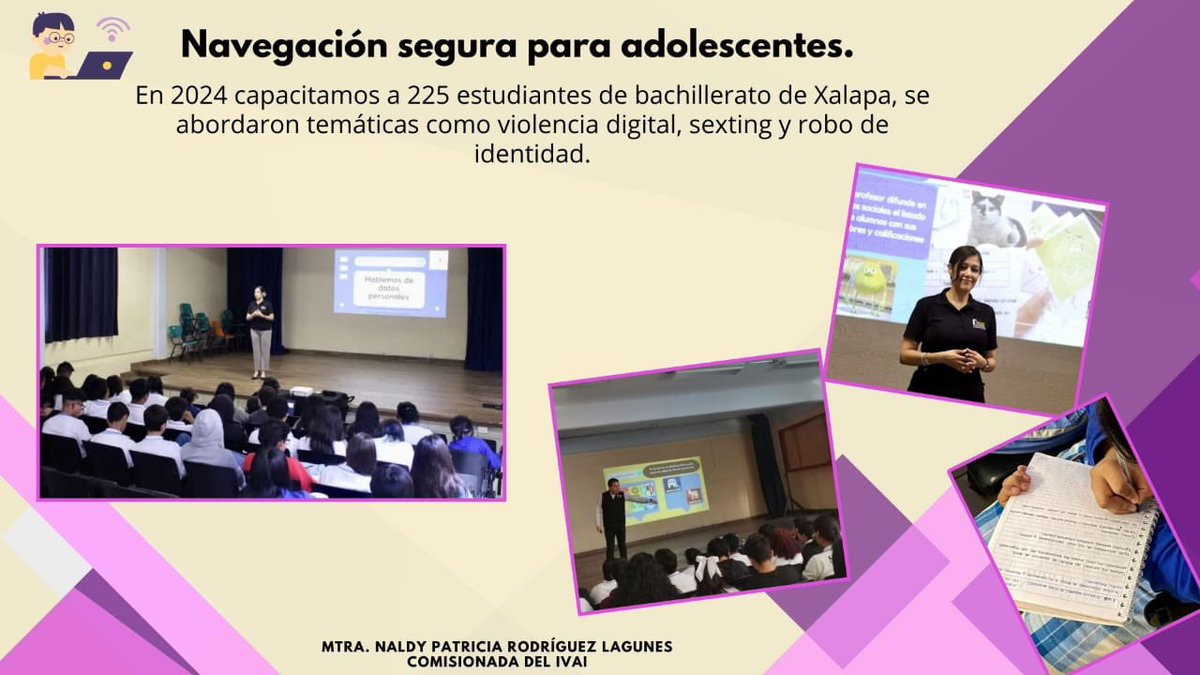 Ydlan's tweet photo. #PorSiNoLoViste
Estas 👇 son algunas capacitaciones a niñez y adolescencia de #Veracruz, que impartimos desde la Ponencia I del #IVAI durante 2024, para informar sobre el Derecho a saber y a la protección de sus datos personales. https://t.co/fxYaoZKjat