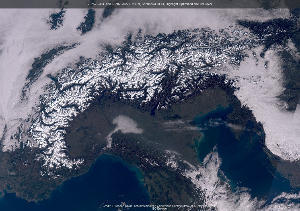 aghezzer's tweet image. #ALPI DAL SATELLITE
dal sat &quot;Sentinel2&quot; - 3 febbrario 2025