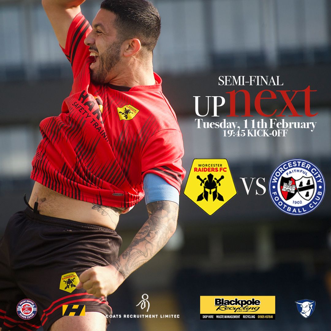 NEXT UP⏭️

It's DERBY DAY tomorrow evening, Raiders welcome <a href="/WorcesterCityFc/">Worcester City FC</a> to Sixways Stadium. 

Buy your ticket via link below ⬇️  

lnkd.in/eTYgcw56

Thank You to our match sponsors Blackpole Recycling Ltd &amp; Coats Recruitment Limited. 

#WeAreRaiders || #UTR⚔️