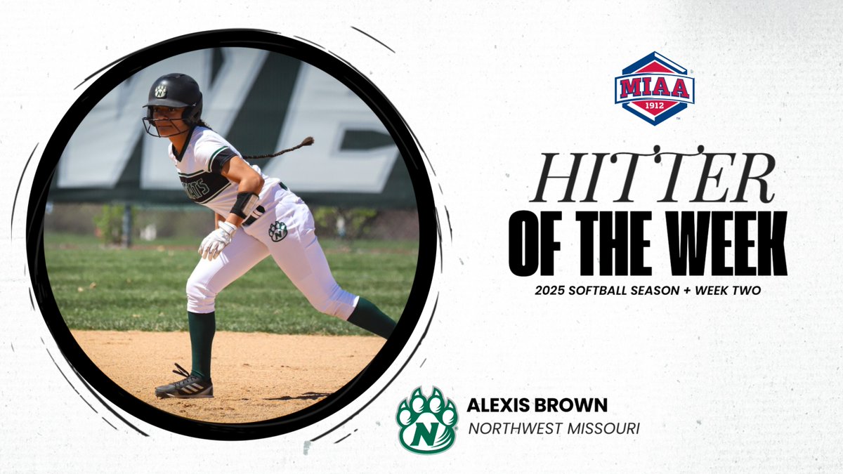The MIAA (@themiaa) on Twitter photo Alexis Brown of <a href="/NWBearcatSB/">Northwest Softball</a> leads the conference with 18 hits after an 11-for-15 showing at the plate last weekend ๐
She's crowned our latest ๐๐๐ผ๐ผ ๐๐๐๐๐๐ ๐๐ ๐๐๐ ๐๐๐๐ ๐ฅโคต๏ธ
๐ฐ tinyurl.com/y6k634hf
#BringYourAGame Alexis Brown of <a href="/NWBearcatSB/">Northwest Softball</a> leads the conference with 18 hits after an 11-for-15 showing at the plate last weekend ๐
She's crowned our latest ๐๐๐ผ๐ผ ๐๐๐๐๐๐ ๐๐ ๐๐๐ ๐๐๐๐ ๐ฅโคต๏ธ
๐ฐ tinyurl.com/y6k634hf
#BringYourAGame