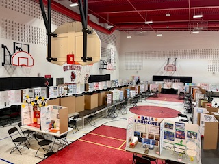 MustangsMartin's tweet photo. Who loves Science? Today, we had our Intermediate Science Fair. Fantastic projects, to say the least! Today, we also kicked off Kids Helping Kids-themed activities, Day 1 - Hat Day. @niagaracatholic  #lovescience https://t.co/rCMQ0OtwaG