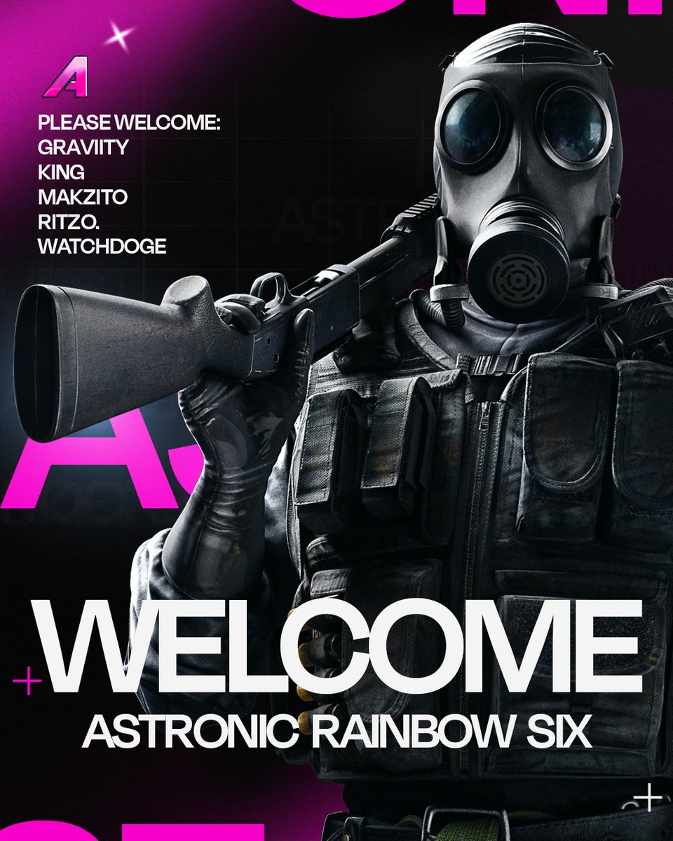 Astronic Esports ๐ซ (@astronicesports) on Twitter photo For The First Time Ever, We Can Officially Say...
WELCOME ASTRONIC RAINBOW SIX SIEGE!
<a href="/GraviiTyR6s/">GraviiTyR6</a> ๐ฎ๐น
<a href="/KingovS9/">King</a> ๐ด๓ ง๓ ข๓ ฅ๓ ฎ๓ ง๓ ฟ
<a href="/MakzFPS/">Makzito</a> ๐ต๐ฑ
<a href="/_RiTzO_/">RiTz0.R6</a> ๐ฉ๐ช
<a href="/WatchDogeR6/">Danila Tulyakov</a> ๐ท๐บ
#BeAstronic๐ซ๐ For The First Time Ever, We Can Officially Say...
WELCOME ASTRONIC RAINBOW SIX SIEGE!
<a href="/GraviiTyR6s/">GraviiTyR6</a> ๐ฎ๐น
<a href="/KingovS9/">King</a> ๐ด๓ ง๓ ข๓ ฅ๓ ฎ๓ ง๓ ฟ
<a href="/MakzFPS/">Makzito</a> ๐ต๐ฑ
<a href="/_RiTzO_/">RiTz0.R6</a> ๐ฉ๐ช
<a href="/WatchDogeR6/">Danila Tulyakov</a> ๐ท๐บ
#BeAstronic๐ซ๐