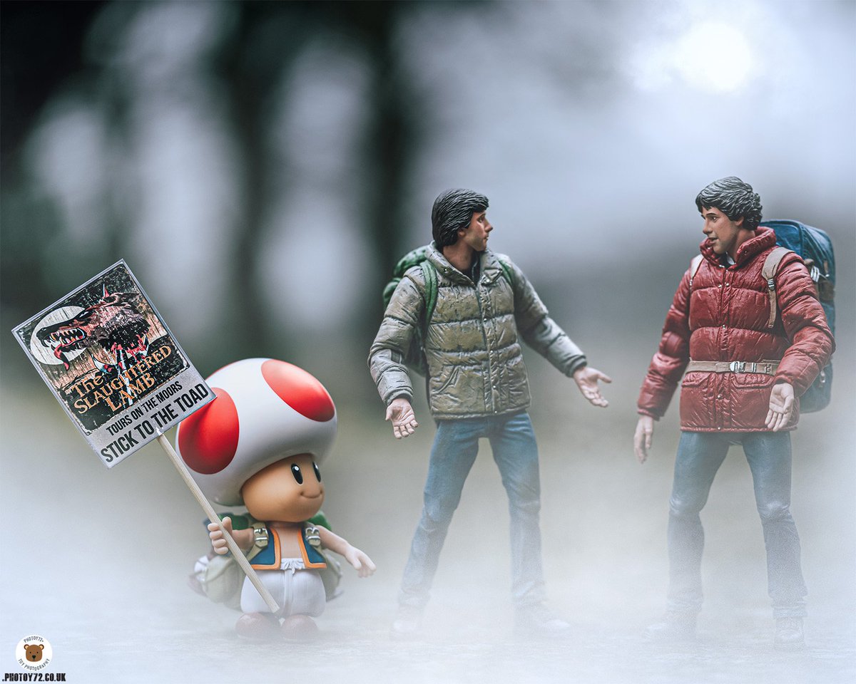 I could have swore they said " stick to the road " in that pub Jack ? 

<a href="/NECA_TOYS/">NECA</a> #americanwerewolfinlondon 
#toad #horror #toyphotography #classichorror #sticktotheroad #80shorror #werewolf #supermario #toys #davidkessler #jackgoodman #actionfigures #fullmoon
