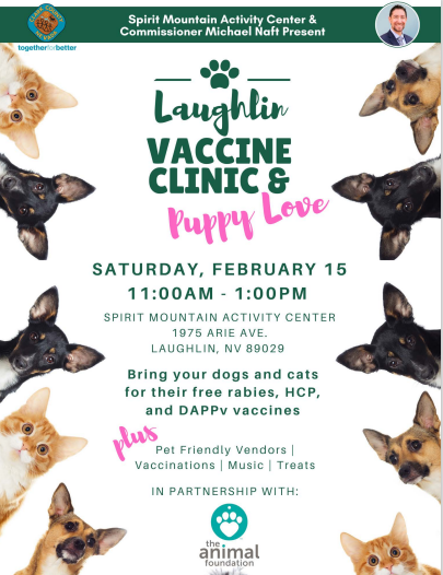 CommishNaft's tweet image. Thank you to our friends with @TwoCatCoffee, Hi-5 Dog Treats, and #Tacotarian for bringing #vegan food options (for humans and pets!) to Puppy Love. Puppy Love #Laughlin is happening this Saturday, February 15, and will feature a vaccination clinic sponsored by @animalfndlv.