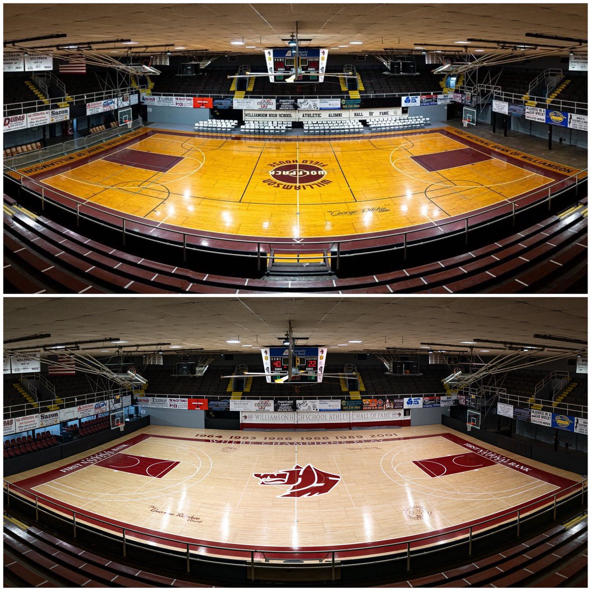 BasketballGyms's tweet photo. Williamson Memorial Field House - Williamson, West Virginia https://t.co/NXUQooOs7K