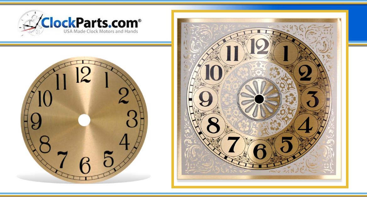 ClockPartsCom's tweet image. Elevate your timepiece with the timeless elegance of golden #ClockDials. ✨ Their refined finish adds a touch of sophistication and classic charm to any clock, making every moment shine. ⏳✨ #Timekeeping #ClockParts #ClockBuilding clockparts.com/clock-dials/