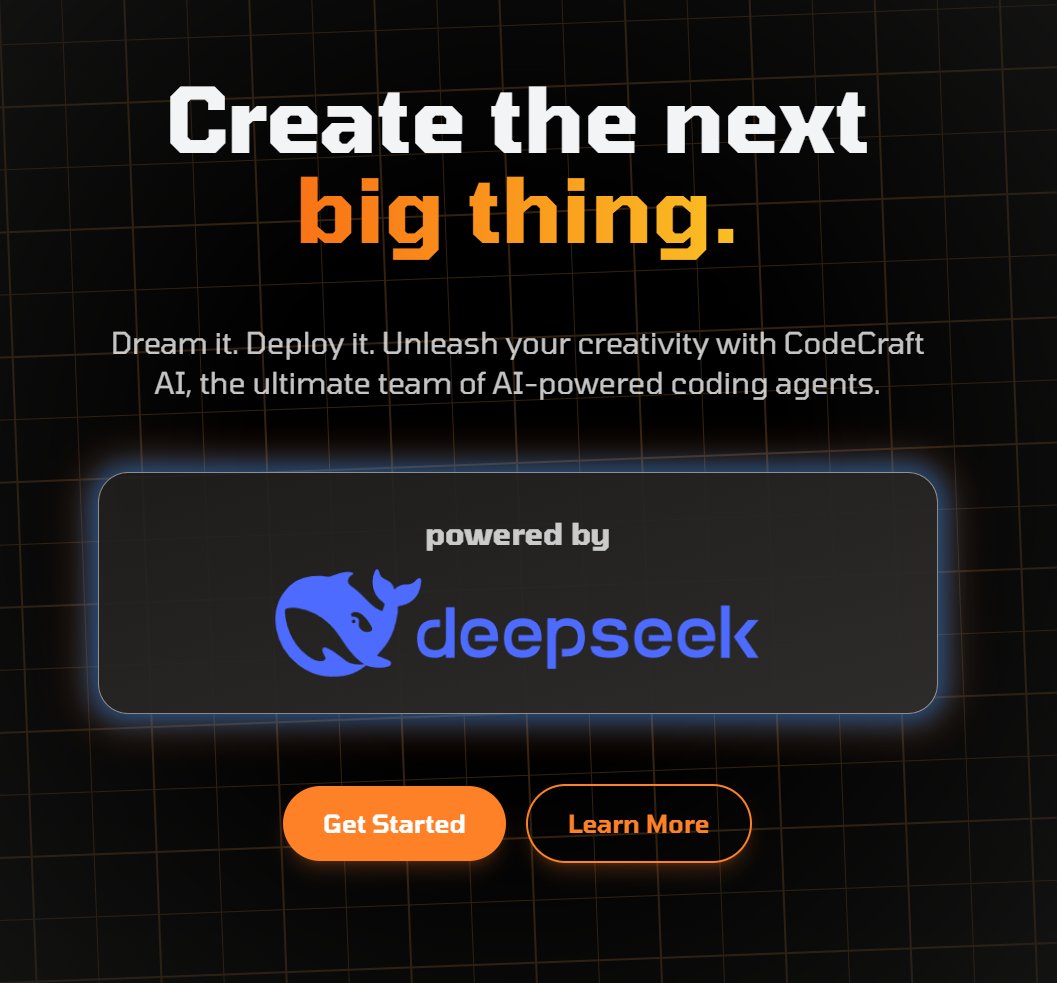 BscNew_'s tweet photo. 🚨 BIG NEWS: $CRAFT’s New Web UI is LIVE! 🚨

We just launched our biggest update yet, and it’s an absolute game-changer! 🔥 @CodeCraftiAI 

💻 New Web UI – Faster, smoother, and built for seamless AI-driven development
🤖 Multi-Agent AI System – Now more optimized than ever, handling every step of coding & deployment
⚡ DeepSeek Integration – Smarter, faster AI-generated code with unmatched precision
🛠 Supports Any Platform – Build Android, iOS, Web, Windows, or Linux apps effortlessly
🚀 New updates will arrive  Soon 
🚀  @deepseek_ai integration 

This isn’t just an upgrade—it’s a revolution in AI-powered software development.

🔔 Try it now & see why $CRAFT is leading the future of Web3 AI innovation!

$CRAFT AI Crypto Web3 NextGenCoding $SOL $Alch $BTC