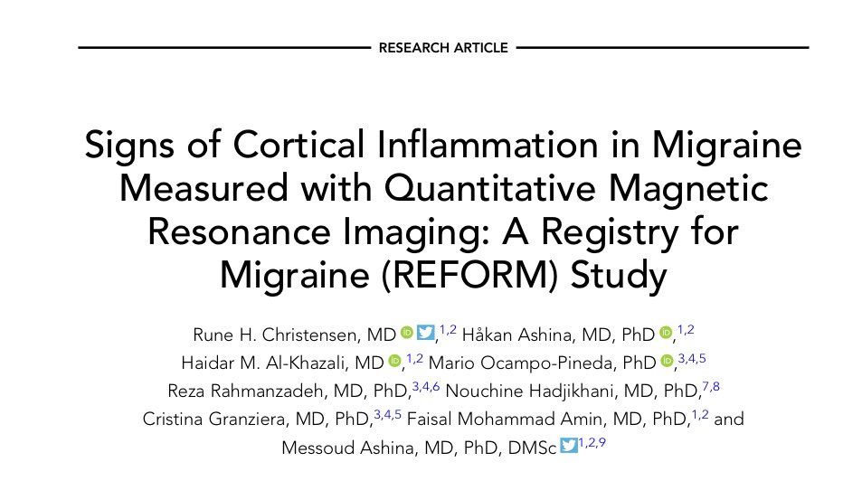 andreuvilaseca7's tweet image. Neuroimmunology goes beyond classic autoimmune diseases!🫣
New research reveals quantitative MRI changes linked to cortical inflammation in migraine patients—most prominent in those with aura. Could migraines be more immune-driven than we thought? 🧠 #Neurology