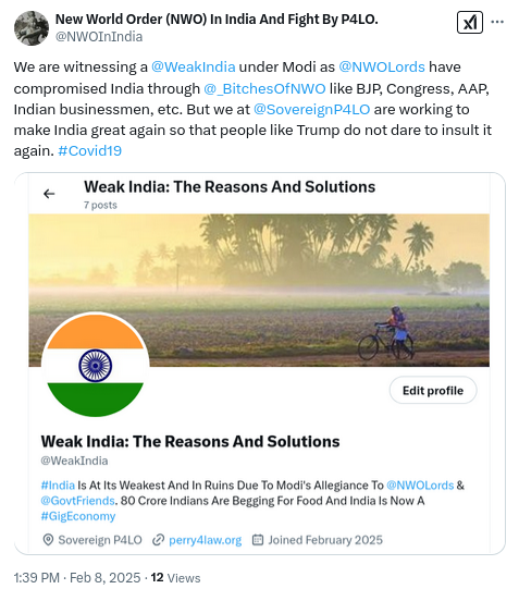 Indian Army: The Truth, Reality And Facts (@_armyofindia) on Twitter photo We have <a href="/WeakIndia/">Weak India: The Reasons And Solutions</a> because <a href="/NWOLords/">NWO Lords</a> and <a href="/_BitchesOfNWO/">NWO Bitches</a> want it to be so. #Demonetisation, #CBDC, #Aadhaar, #Unemployment, #GigEconomy, shutting down of small businesses and MSMEs, etc were all planned by U.S. #DeepState. Trump and Modi must now answer to <a href="/SovereignP4LO/">Sovereign P4LO</a>. #Covid19 We have <a href="/WeakIndia/">Weak India: The Reasons And Solutions</a> because <a href="/NWOLords/">NWO Lords</a> and <a href="/_BitchesOfNWO/">NWO Bitches</a> want it to be so. #Demonetisation, #CBDC, #Aadhaar, #Unemployment, #GigEconomy, shutting down of small businesses and MSMEs, etc were all planned by U.S. #DeepState. Trump and Modi must now answer to <a href="/SovereignP4LO/">Sovereign P4LO</a>. #Covid19