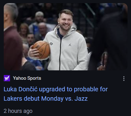 LakerDoncic's tweet photo. Is today the day we see a $Luka debut 👀 https://t.co/YUfEA87REV