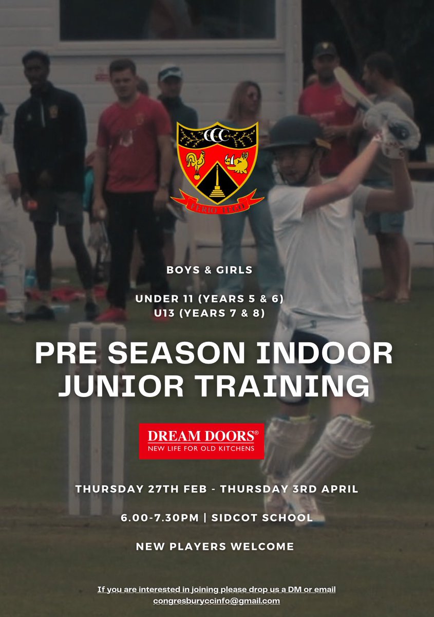 CongresburyCC (@congresburycc) on Twitter photo ๐ Junior Indoor Pre-Season Training coming ๐
๐ง If you are interested in your child joining please drop us a DM or email congresburyccinfo@gmail.com
๐ดโซ๏ธ๐ดโซ๏ธ #CongoFamily ๐ Junior Indoor Pre-Season Training coming ๐
๐ง If you are interested in your child joining please drop us a DM or email congresburyccinfo@gmail.com
๐ดโซ๏ธ๐ดโซ๏ธ #CongoFamily