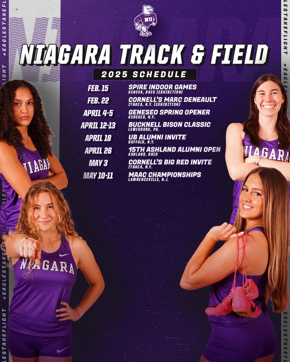 Announcing the 2025 Track &amp; Field Schedule ‼️

#EaglesTakeFlight