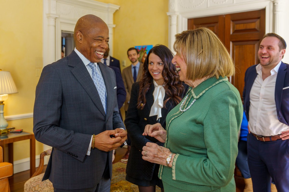 NYCMayor's tweet image. Against those who refuse to acknowledge the evil of the Holocaust and spread antisemitism, we stand with our survivors. Today, we honored the work of The Blue Card for their support of survivors in need.

We will always remember, always educate, and always fight against those who…
