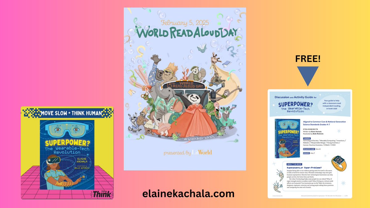 Thank you <a href="/litworld/">Peter</a> for organizing World Read Aloud Day! I had a great time with grades 3, 4 &amp; 5 in Rockland County. I read from my book, Superpower? The Wearable-Tech Revolution &amp; students asked such thoughtful questions #worldreadaloudday #kidslovenonfiction #steam #middlegrade