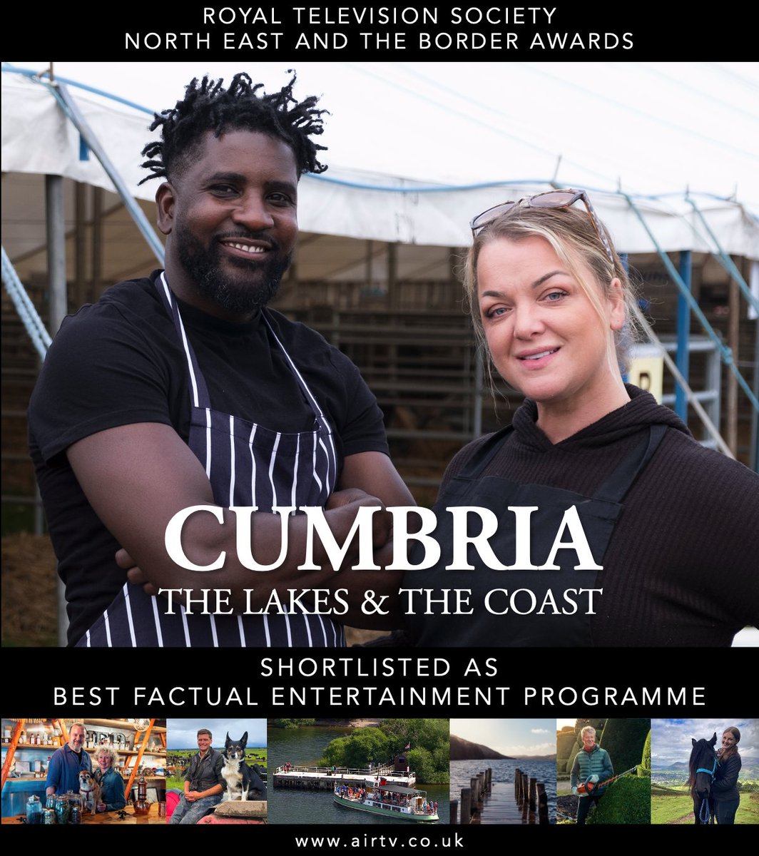 We’re excited to be heading to the Royal Television Society North East and the Border awards this week.

Our <a href="/channel5_tv/">Channel 5</a>  series Cumbria: The Lakes and The Coast has been shortlisted as the best Factual Entertainment Programme.

Really looking forward to seeing everyone there!