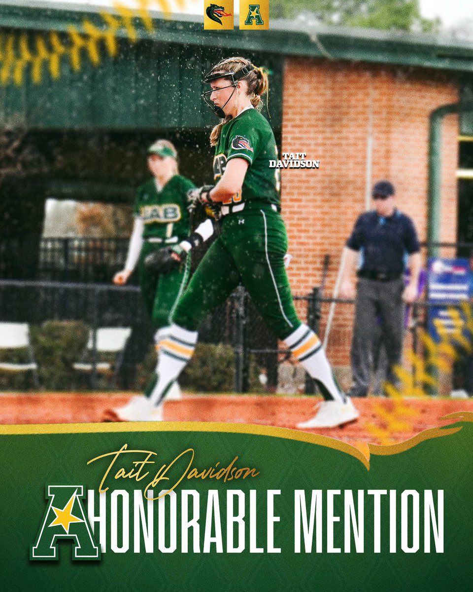 𝐁𝐈𝐆 𝐒𝐓𝐀𝐑𝐓 𝐓𝐎 𝟐𝟎𝟐𝟓🔥🔥

Tait Davidson grabs an AAC Honorable Mention after her no-hitter on Friday! 

#WinAsOne