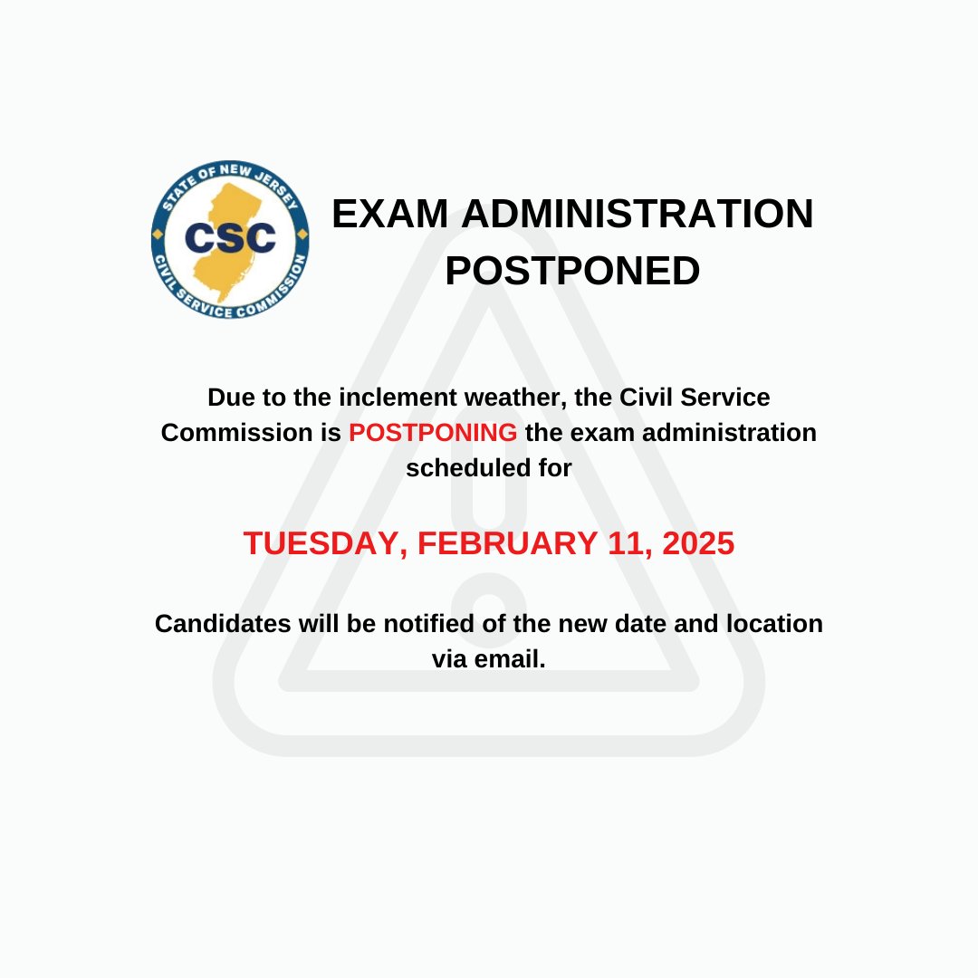 New Jersey Civil Service Commission tweet media