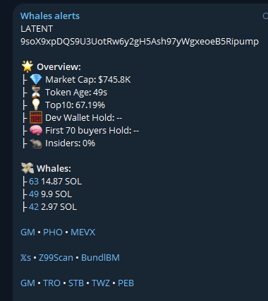 $LATENT
9soX9xpDQS9U3UotRw6y2gH5Ash97yWgxeoeB5Ripump

Major whales activity detected!    

х4 from indicator                            

Whales Indicator t.me/+uDpZQIZgci0xN…