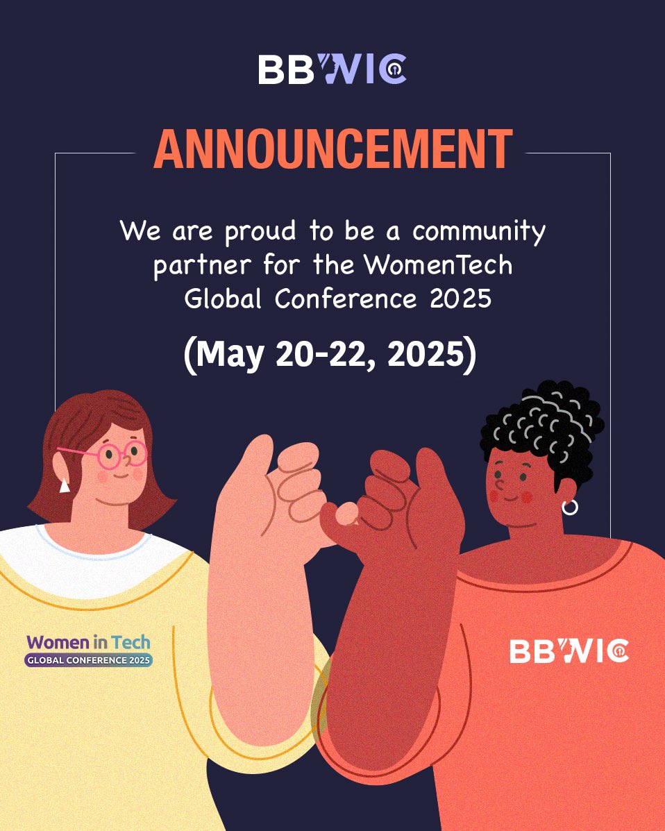 <a href="/barriers_in/">Breaking Barriers Women In CyberSecurity (BBWIC)</a> is incredibly proud to be community collaborators with the <a href="/WomenTechNet/">WomenTech Network</a> for their upcoming global conference in May 2025! 🎉✨

This partnership is an amazing opportunity to celebrate and empower women in tech while fostering growth and collaboration.