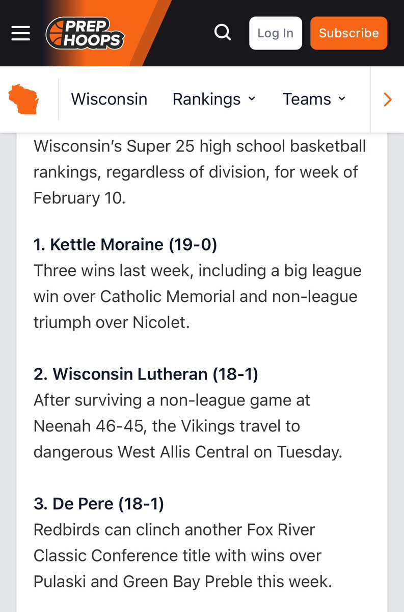 KM Lasers Basketball (@kmlasersbball) on Twitter photo We still refuse to read our press clippings. Just keep working! Just keep winning, and enjoying the process of what makes us…US!
But, thank you <a href="/PrepHoops_WI/">Prep Hoops Wisconsin</a> for including us in with the top dogs! We still refuse to read our press clippings. Just keep working! Just keep winning, and enjoying the process of what makes us…US!
But, thank you <a href="/PrepHoops_WI/">Prep Hoops Wisconsin</a> for including us in with the top dogs!