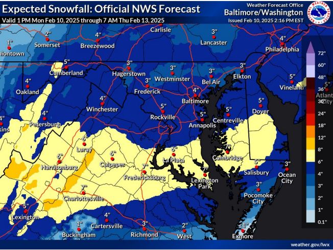 choptankcoop's tweet photo. We are expecting a range of 3-7" of snowfall tomorrow afternoon into Wednesday morning across the Eastern Shore. Members are encouraged to report outages on the SmartHub app or by calling or texting 'OUT' to 1-800-410-4790. https://t.co/rzwgfE452A https://t.co/CfD4GHRND7