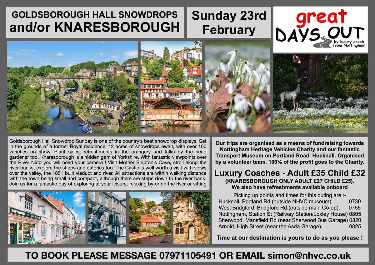 NHVCharity's tweet photo. We are onsite working on projects tomorrow (Tuesday), so once again our sales areas will be open to casual visitors or enquire about one of the #GreatDaysOut trips upto 4pm.
#nhvc #Nottingham #DayOut #DayTrip https://t.co/UDrLn2WVKf