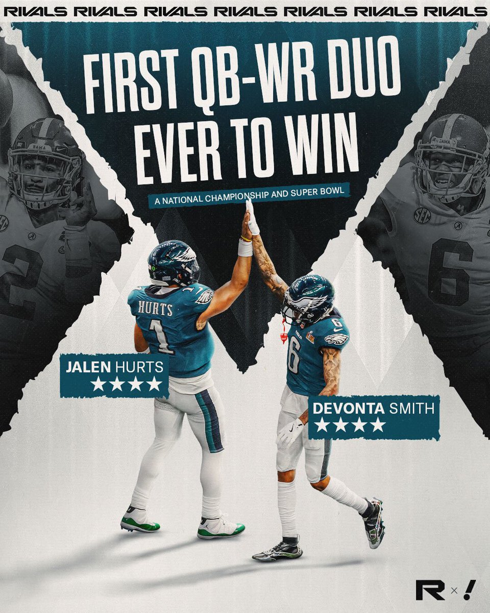 This is INSANE 🤯

<a href="/JalenHurts/">Jalen Hurts</a> x <a href="/DeVontaSmith_6/">DeVonta Smith</a>