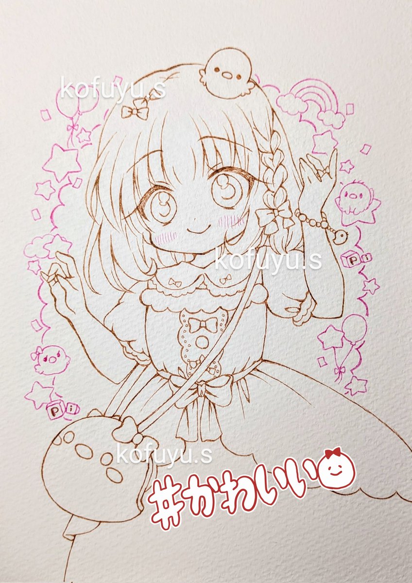 wip🐣
線画描けました🥳着色後また載せまーす!

#イラスト 