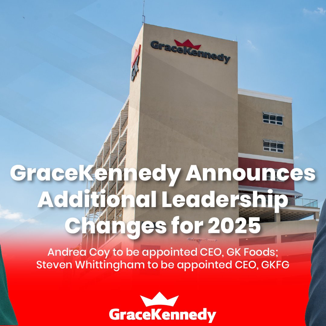 GraceKennedyGrp's tweet image. We are pleased to announce additional leadership changes set to take effect in 2025. Details at the link in our bio.

#WeAreGraceKennedy #UnlockingValue #UnleashingGreatness