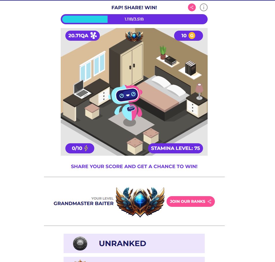 calvinxsx's tweet photo. I reached the Grandmaster Baiter rank (75) in Jerkmate Ranked - The Game 🏆 Dare to beat me? https://t.co/1NelSLaH84 #JerkmateRanked https://t.co/ixFndgiVYF