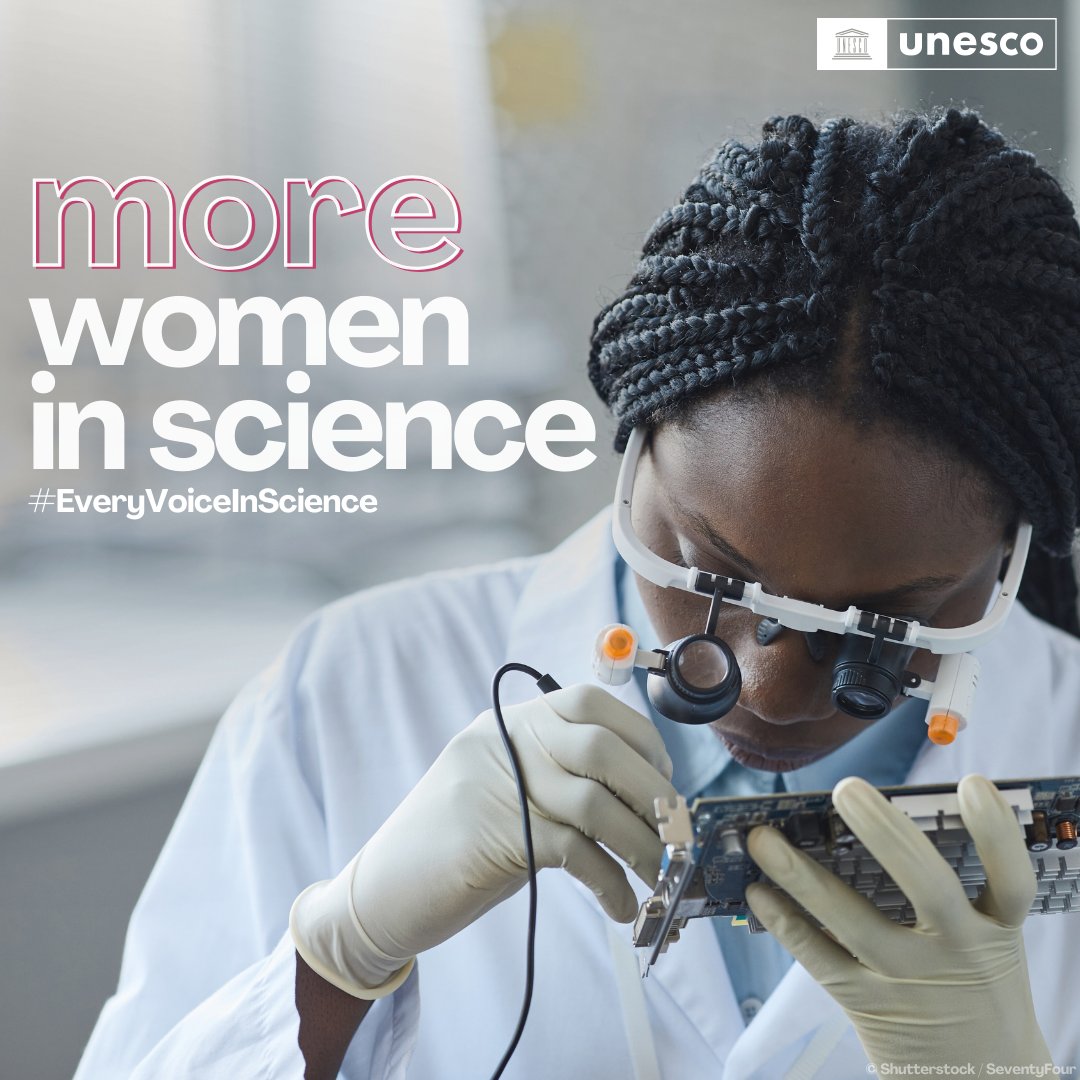 UNESCOWWAP's tweet photo. Imagine a world where more women lead in water science!🌍💧 🦸‍♀️

Greater #genderbalance in science means: new ideas, stronger policies, and transformative solutions for global #waterchallenges.

On the occasion of #InternationalDayofWomeninScience, join the conversation: "What would be different in the water sector if more women were involved in science⁉️"

Share your thoughts using #EveryVoiceInScience and tag @UNESCO.

#WomenInScience #GenderEquality
