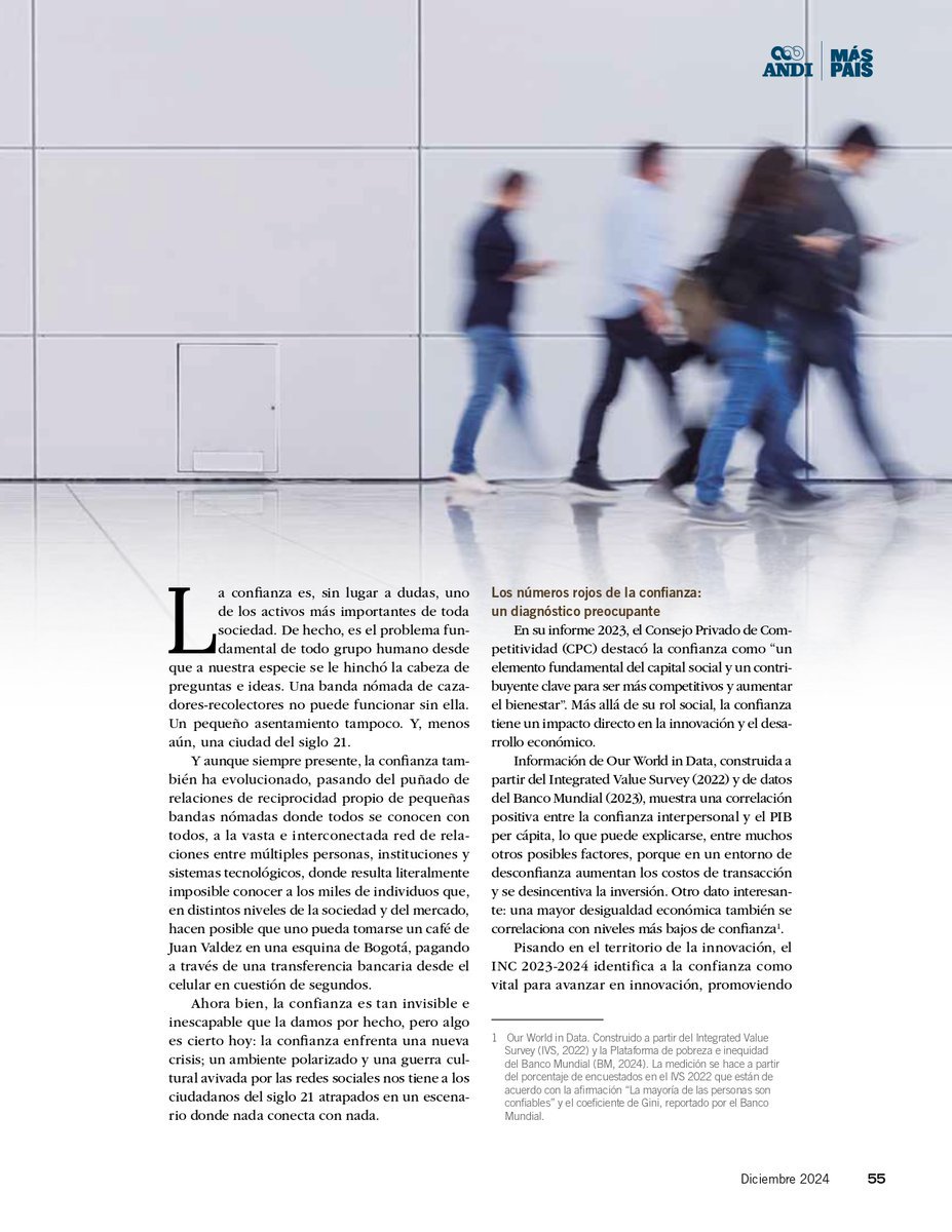 ✍️"Tejiendo confianza y recogiendo sus frutos".
Conoce este artículo de la <a href="/InnovacionANDI/">Innovación ANDI</a>  en la Edición 287 de la <a href="/Revista_A/">Revista A</a> aquí👉bit.ly/RevistaA287 
#MásPaísANDI