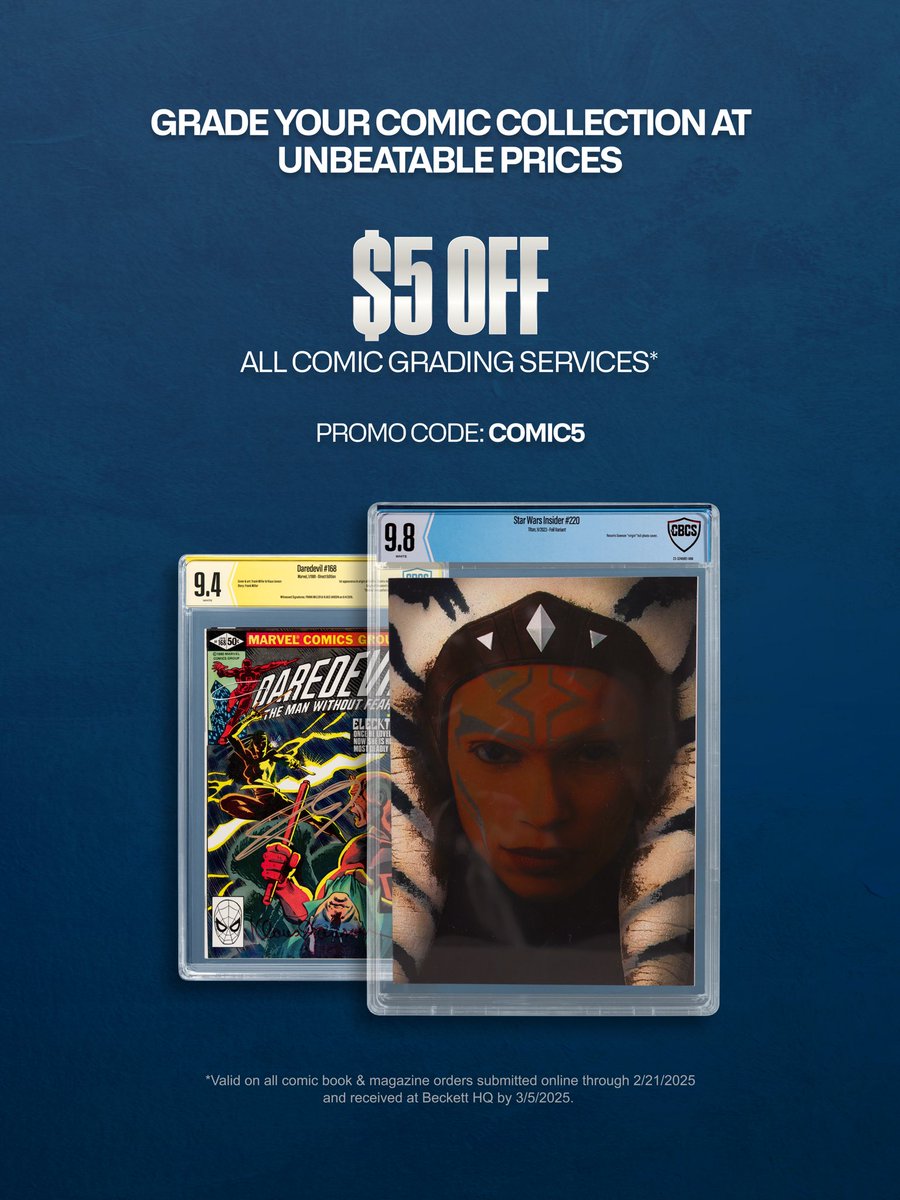 Protect your comic books without paying more—get $5 off grading for a limited time.
