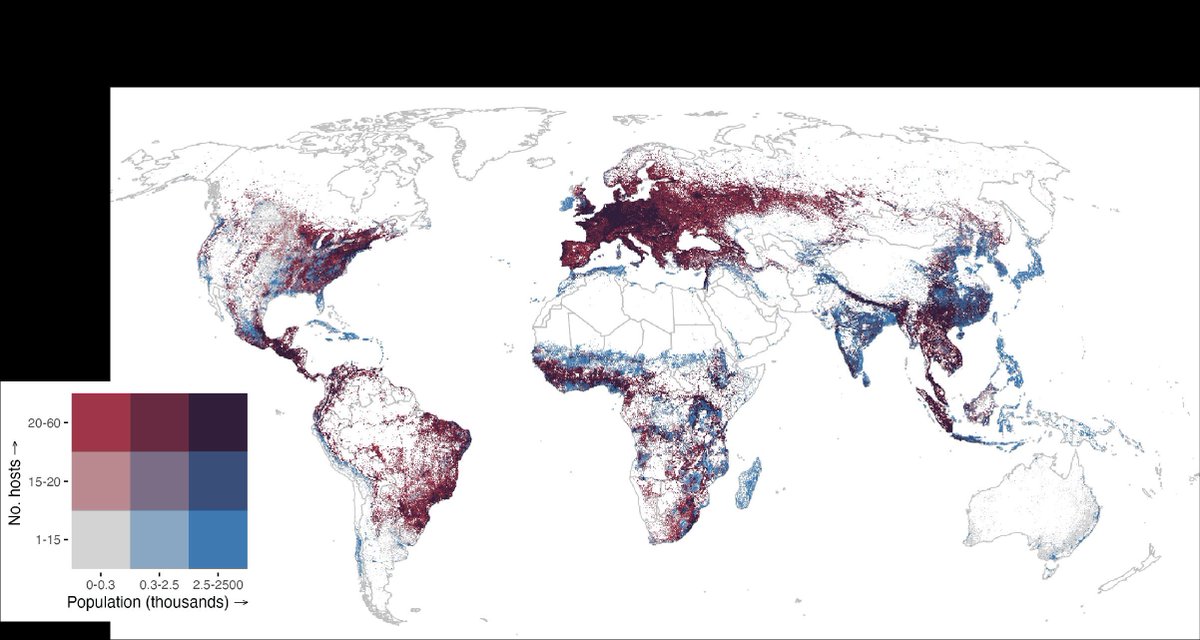 GlobalChangeBio's tweet image. Zoonotic Host Richness in the Global Wildland–Urban Interface 

📄 buff.ly/4gsHdYl
#urbanization #zoonoticdisease #infectiousdisease