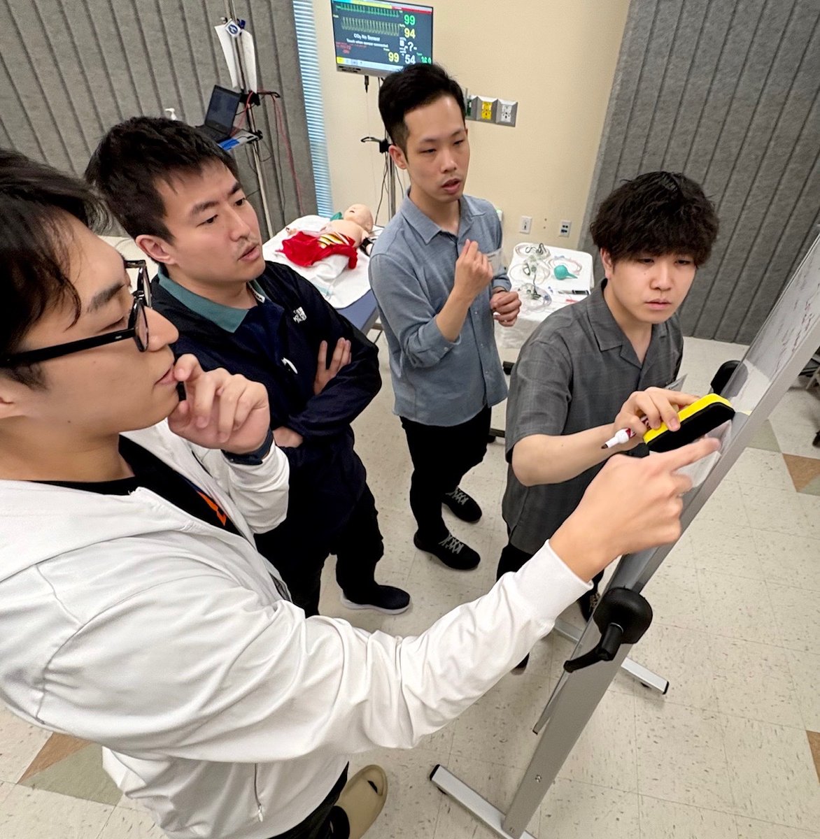 SimTiki_HI's tweet photo. Uwajima City Hospital residents joined us last wk for our Honolulu Uwajima Medical Learning Alliance (HULA) workshop. They engaged in ped emergency scenarios, self directed learning, lap training &amp; more! We were lucky to enjoy an ukulele performance by one of the residents! https://t.co/di88fNzrjA