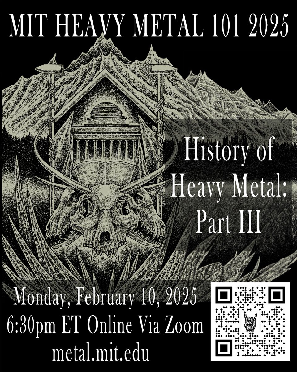 RealJoeDiaz's tweet photo. Class 11 of MIT #HeavyMetal 101 starts at 6:30pmET tonight with History of Heavy Metal: Part III. We'll continue our exploration across the branches of metal with a look at the (then) New Wave of American Metal, Black Metal, Death Metal, and Progressive Metal. https://t.co/vqbq6EWm7A