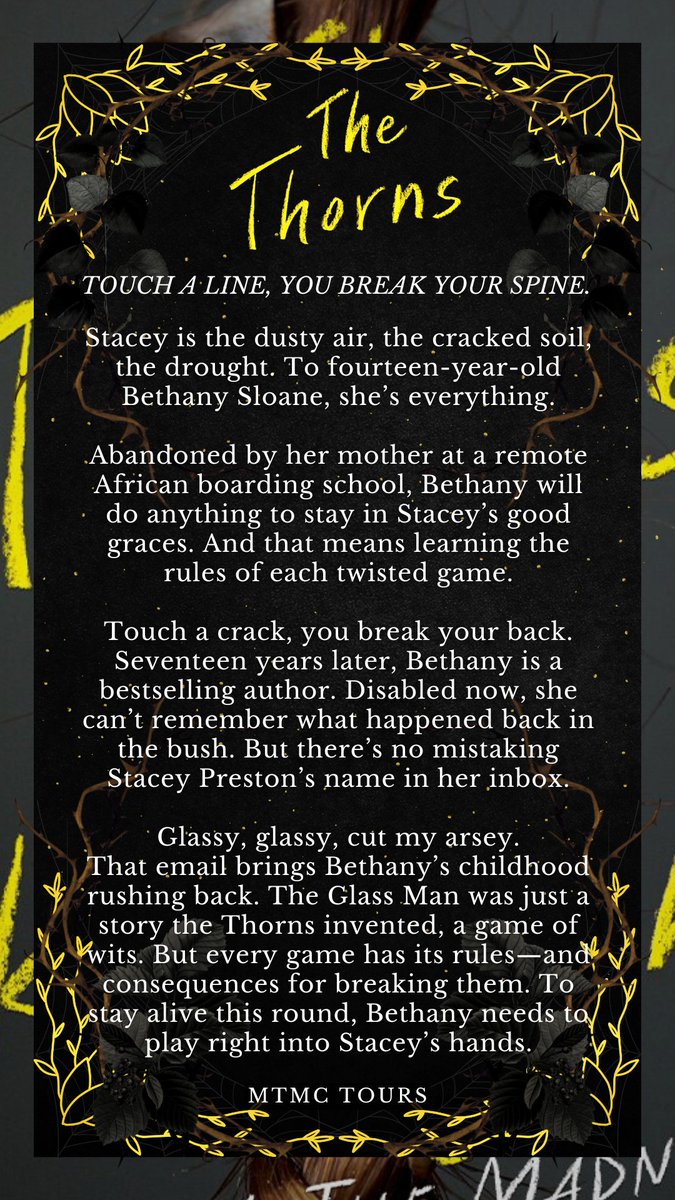 MTMC Tours β¨π (@mtmctours) on Twitter photo Welcome to our Promo Tour for The Thorns by <a href="/dawnkurtagich/">Dawn Kurtagich | Horror Author</a>!! β¨π€ In this hauntingly twisted tale, an author reconnects with an old boarding school friend, forcing her to reckon with their shared past & the imaginary creature she thought they left behind. Out on April 1st, 2025! Welcome to our Promo Tour for The Thorns by <a href="/dawnkurtagich/">Dawn Kurtagich | Horror Author</a>!! β¨π€ In this hauntingly twisted tale, an author reconnects with an old boarding school friend, forcing her to reckon with their shared past & the imaginary creature she thought they left behind. Out on April 1st, 2025!