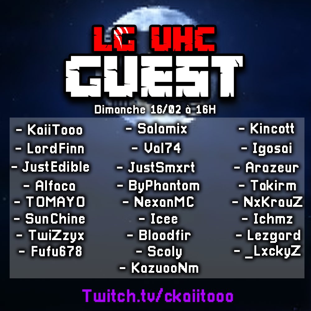 RDV DIMANCHE 16/02 16H 👀