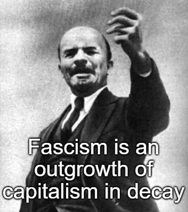 "Fascism arises as a response to capitalism being threatened by the democratic will of the people."