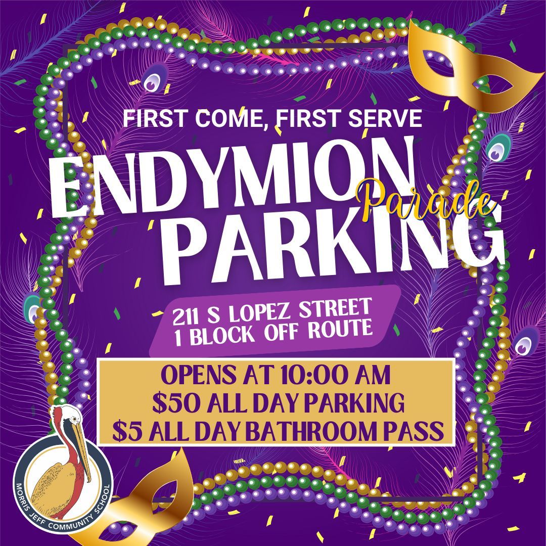It’s that time of year again for our annual Endymion Parking &amp; Restroom Fundraiser for our 8th graders attending San Antonio. 
When: Saturday, 3.1.25, 11:00 am - until 
Where: Lopez Campus
Cost: $50 a parking space, $5 all day restroom pass or $2 one time use restroom pass.