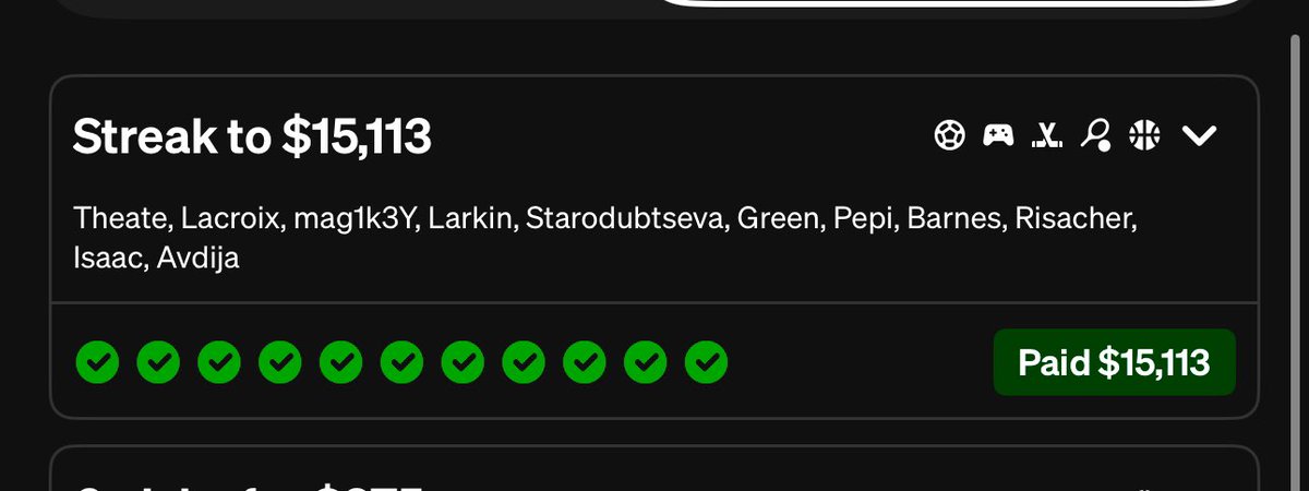 One of our sharps hit an insane 15k streak 🤯 that’s now the 4th streak our discord has hit in the last 30 days… Come get in on the action where you can start your streaks with our esports bot! Join with this link here:whop.com/checkout/plan_… #gambling #ev #bets #underdog #whop