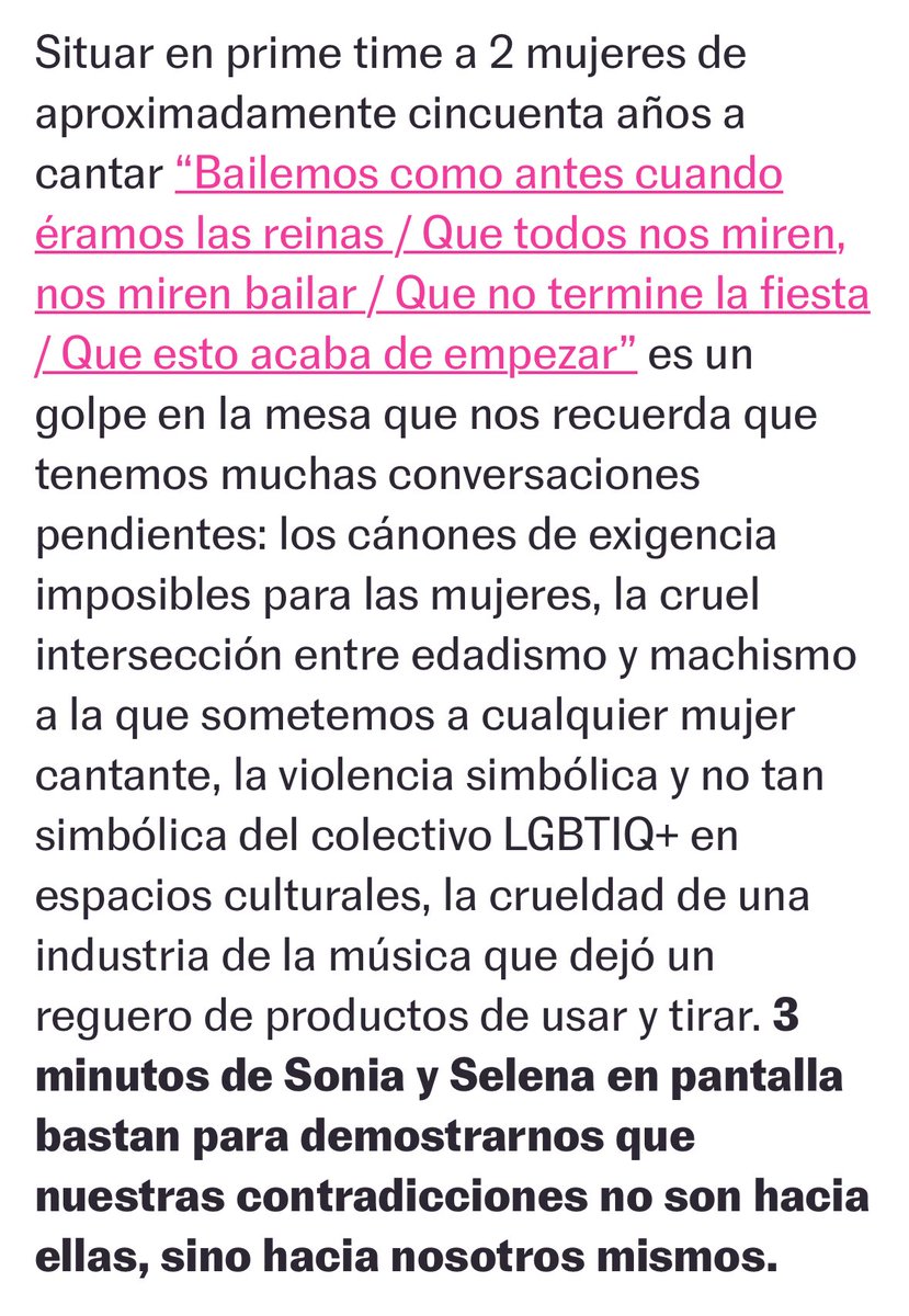 Chicas no sé si sigue habiendo alguien por aquí por Twitter pero <a href="/retinate/">RETINA Tendencias</a> me ha publicado un textito sobre Sonia y Selena y de verdad no puedo estar más contento ❤️

retinatendencias.com/cultura-digita…