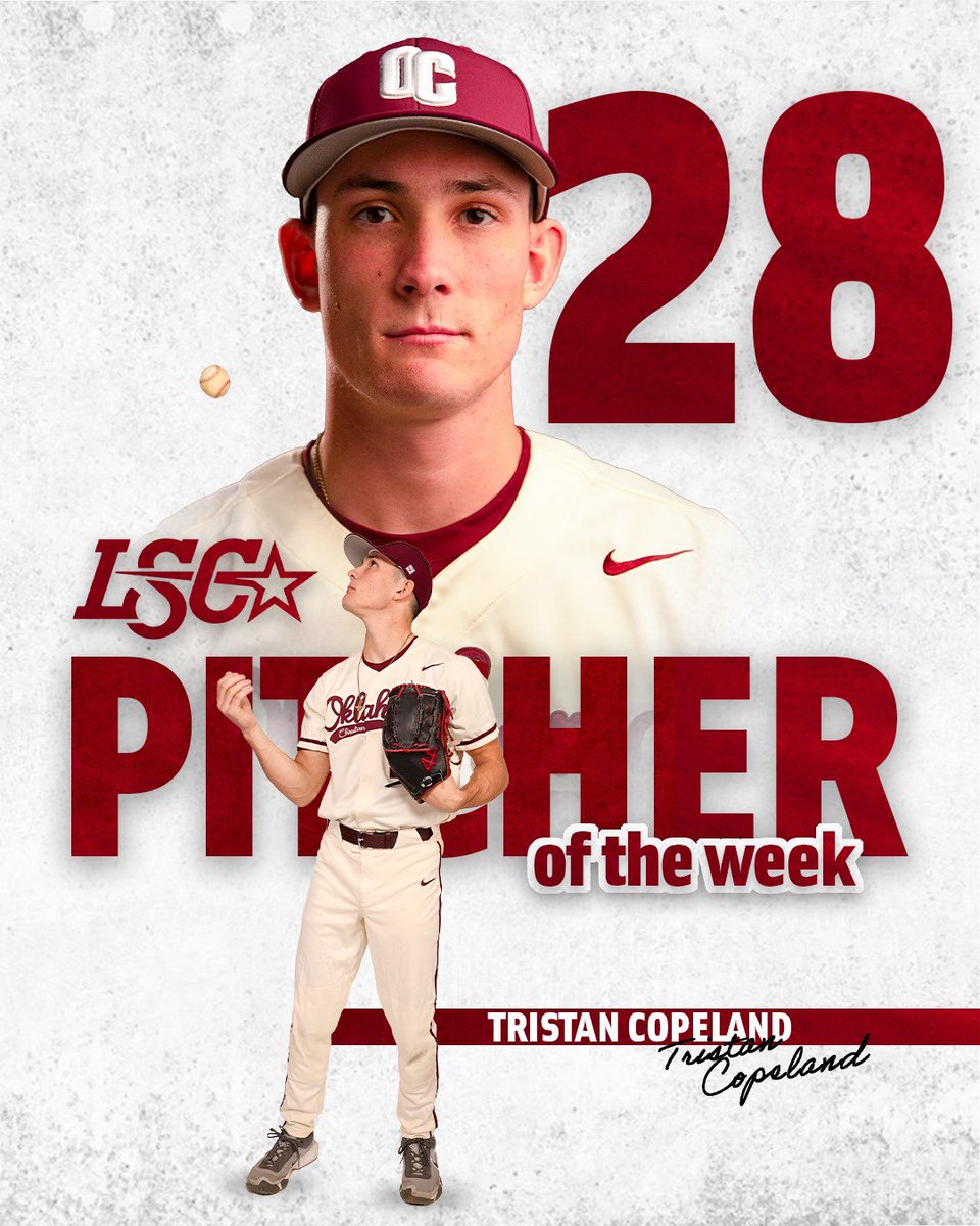 OC Baseball (@baseball_oc) on Twitter photo 18 Ks in 9.1 innings of work. Ya, that’ll play. 🤧
Tristan Copeland is your <a href="/LoneStarConf/">Lone Star Conference</a> Pitcher of the Week! ⚾️
Copeland’s 13 strikeouts in the series finale against St. Mary’s is the most strikeouts thrown by an OC player since April 22, 2022. 🔥
#TalonsUp #LSCbsb 18 Ks in 9.1 innings of work. Ya, that’ll play. 🤧
Tristan Copeland is your <a href="/LoneStarConf/">Lone Star Conference</a> Pitcher of the Week! ⚾️
Copeland’s 13 strikeouts in the series finale against St. Mary’s is the most strikeouts thrown by an OC player since April 22, 2022. 🔥
#TalonsUp #LSCbsb