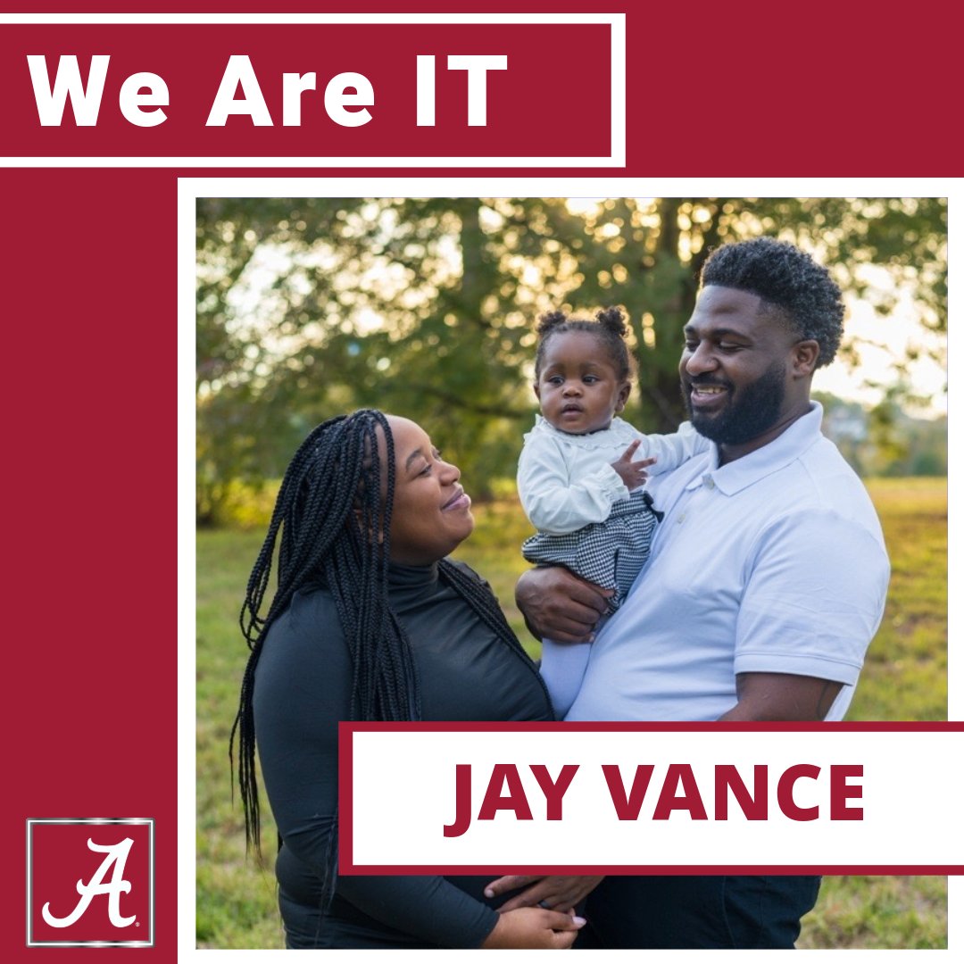 OITatUA's tweet image. Meet Jay Vance, a Systems Engineer here at the University of Alabama. Vance troubleshoots technical challenges on campus, maintaining and managing computing systems. The University of Alabama is lucky to have Jay Vance maintaining our technology across campus. #WeAreIT