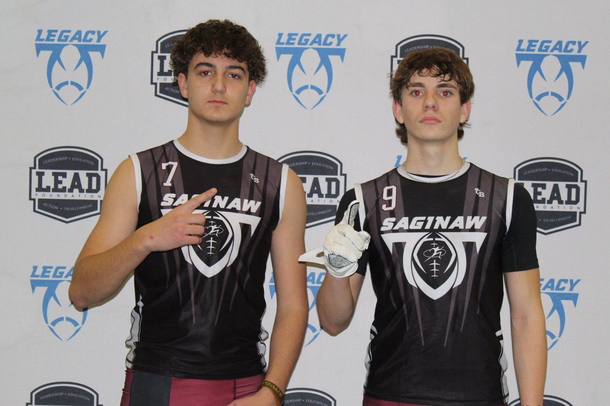 Legacy Football Organization (@legacymi_fball) on Twitter photo ⭐️Legacy Statewide 7on7 HS League Week 2 MVPs⭐️
Saginaw Black
Offense: Bryce Sarnowski - QB - Bay City Western - 2027
Defense: Noah Moeller - DB - Harbor Beach - 2027
<a href="/Legacy_Recruit/">Legacy Recruiting</a> <a href="/gamebreakerhg/">GameBreaker</a> <a href="/TheD_Zone/">The D Zone</a> <a href="/SaginawLegacy/">Legacy Saginaw</a>
#legacy #jointhemovement #7on7 ⭐️Legacy Statewide 7on7 HS League Week 2 MVPs⭐️
Saginaw Black
Offense: Bryce Sarnowski - QB - Bay City Western - 2027
Defense: Noah Moeller - DB - Harbor Beach - 2027
<a href="/Legacy_Recruit/">Legacy Recruiting</a> <a href="/gamebreakerhg/">GameBreaker</a> <a href="/TheD_Zone/">The D Zone</a> <a href="/SaginawLegacy/">Legacy Saginaw</a>
#legacy #jointhemovement #7on7