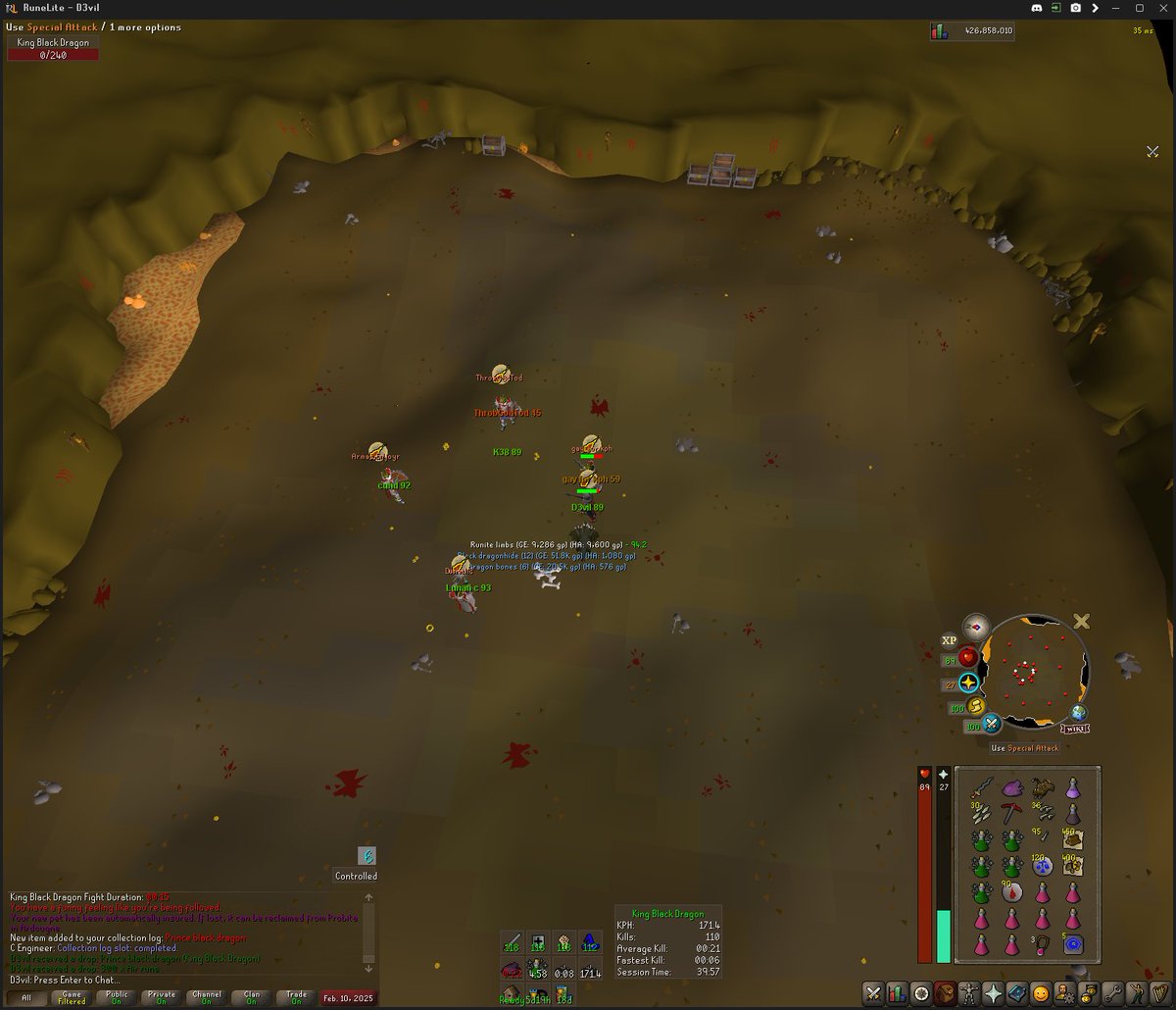 G0d_vs_D3vil's tweet image. kbd done #osrs #collectionlog