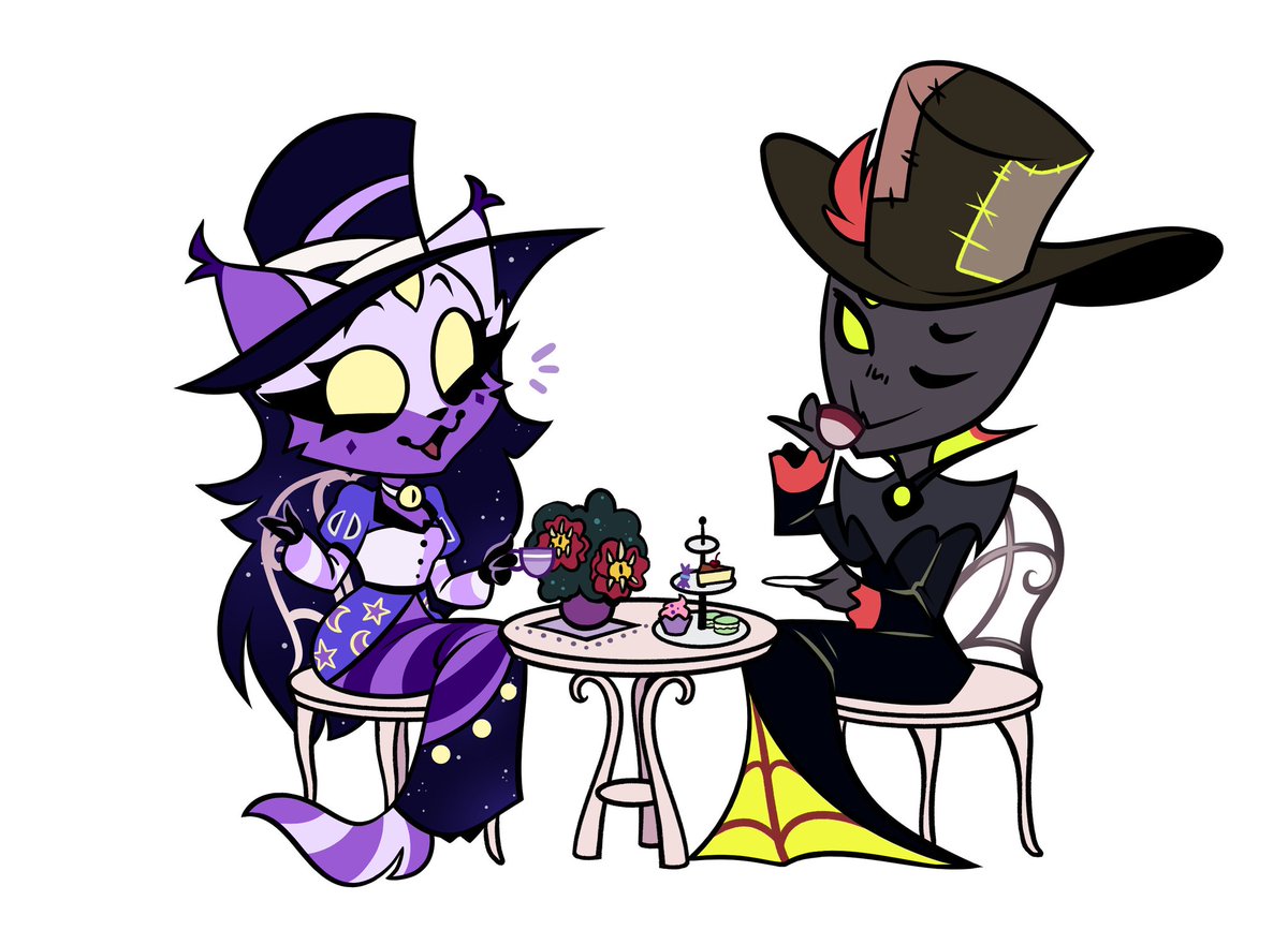 ValrielArt's tweet image. A chibi commission I did for wonderful @SpookyObak ! They're such cuties, love em sm😭💗💗💗 

#Commission  #art  #HazbinHotel