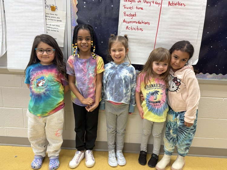 PtPleasantAACPS's tweet photo. PPES is celebrating kindness this week! 💕Today was Peace, Love, and Kindness! Wear Tie Dye! @AACountySchools #BelongGrowSucceed https://t.co/KDFdmI14ZC