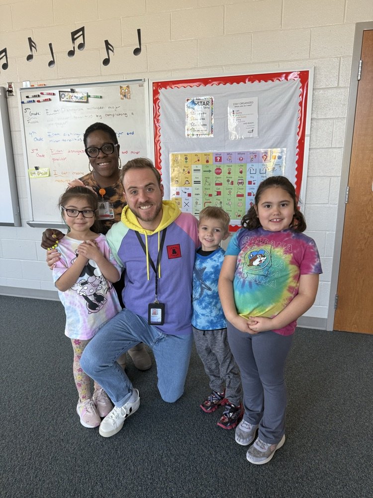 PtPleasantAACPS's tweet photo. PPES is celebrating kindness this week! 💕Today was Peace, Love, and Kindness! Wear Tie Dye! @AACountySchools #BelongGrowSucceed https://t.co/KDFdmI14ZC