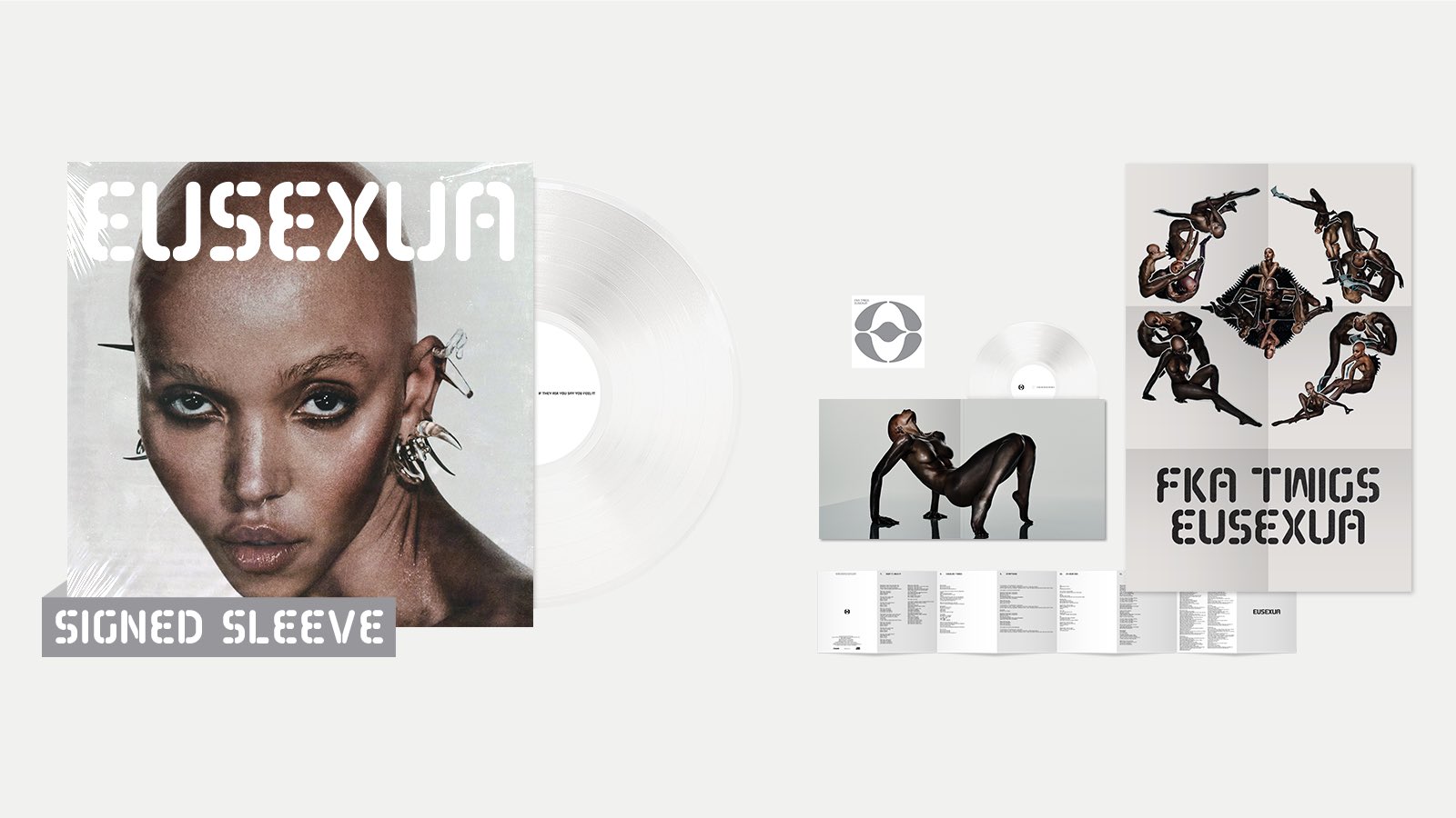 FKA TWIGS EUSEXUA Crystal Clear Vinyl LP Signed Autographed